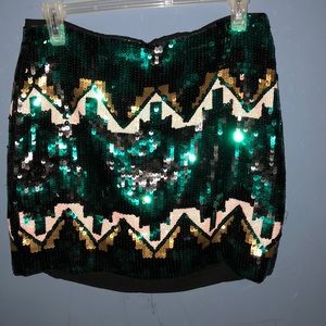 Sequined party skirt